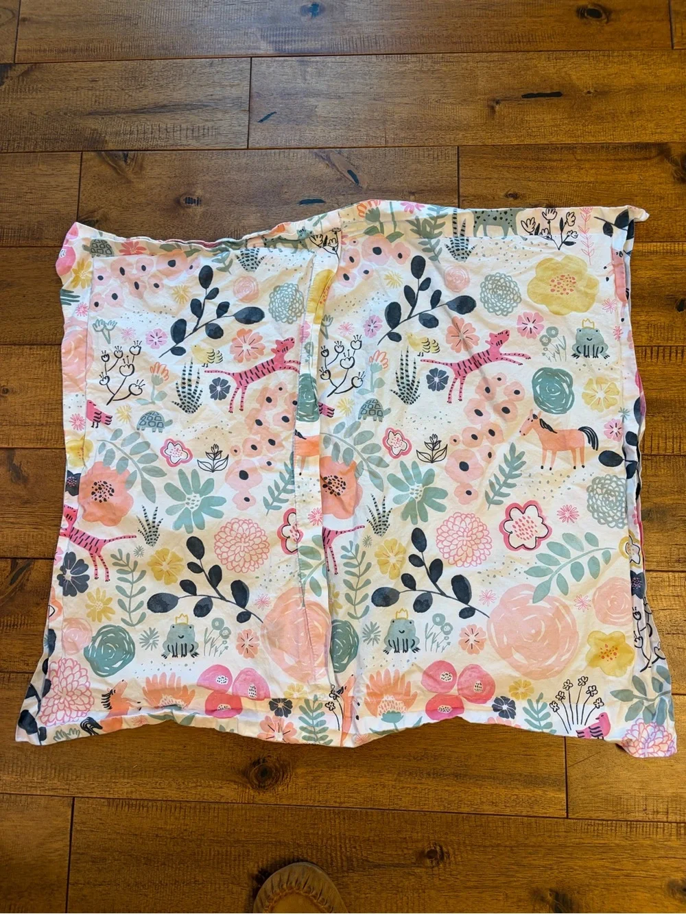 Pottery Barn Kids Sasha Garden Standard Sham Pillow Case 100% Organic Cotton EUC
